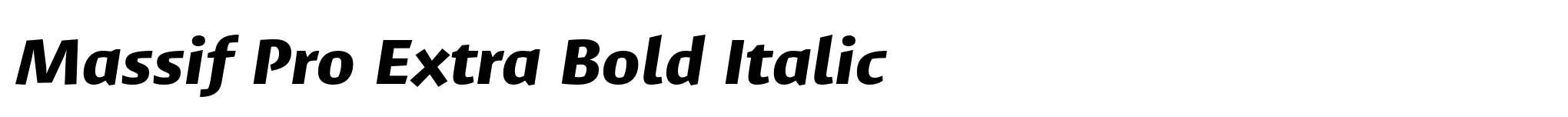 Massif Pro Extra Bold Italic image